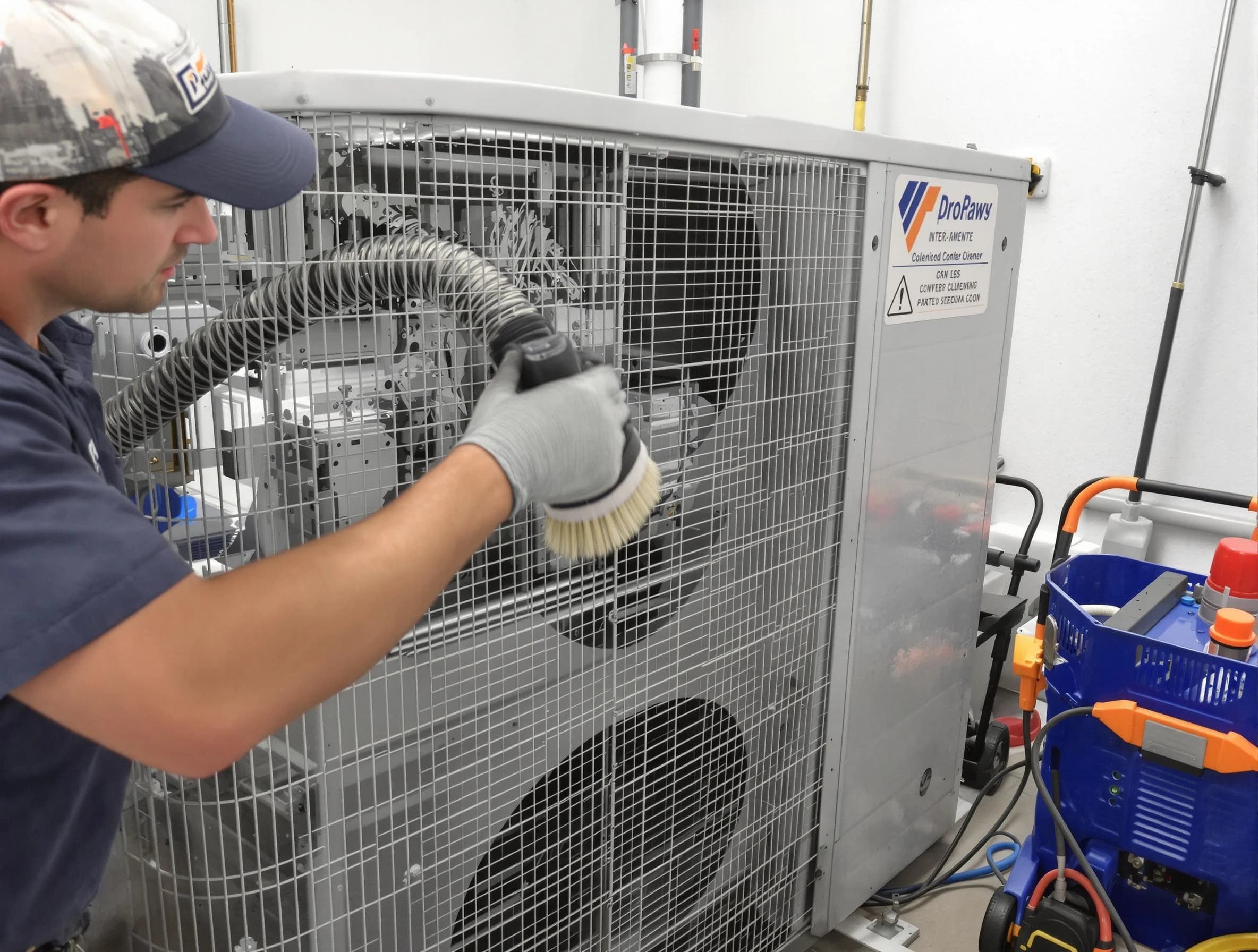 Lake Forest Air Duct Cleaning specialist performing precision AC coil cleaning for improved system performance in Lake Forest