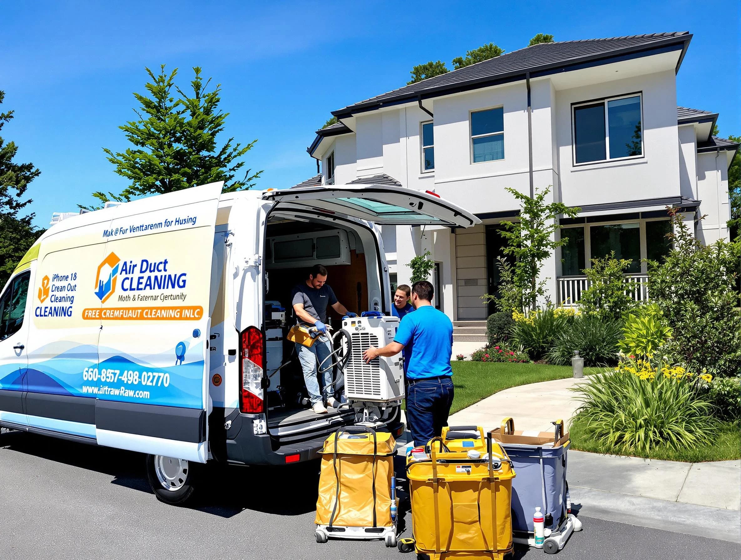 Lake Forest Air Duct Cleaning technician performing professional air duct cleaning in Lake Forest