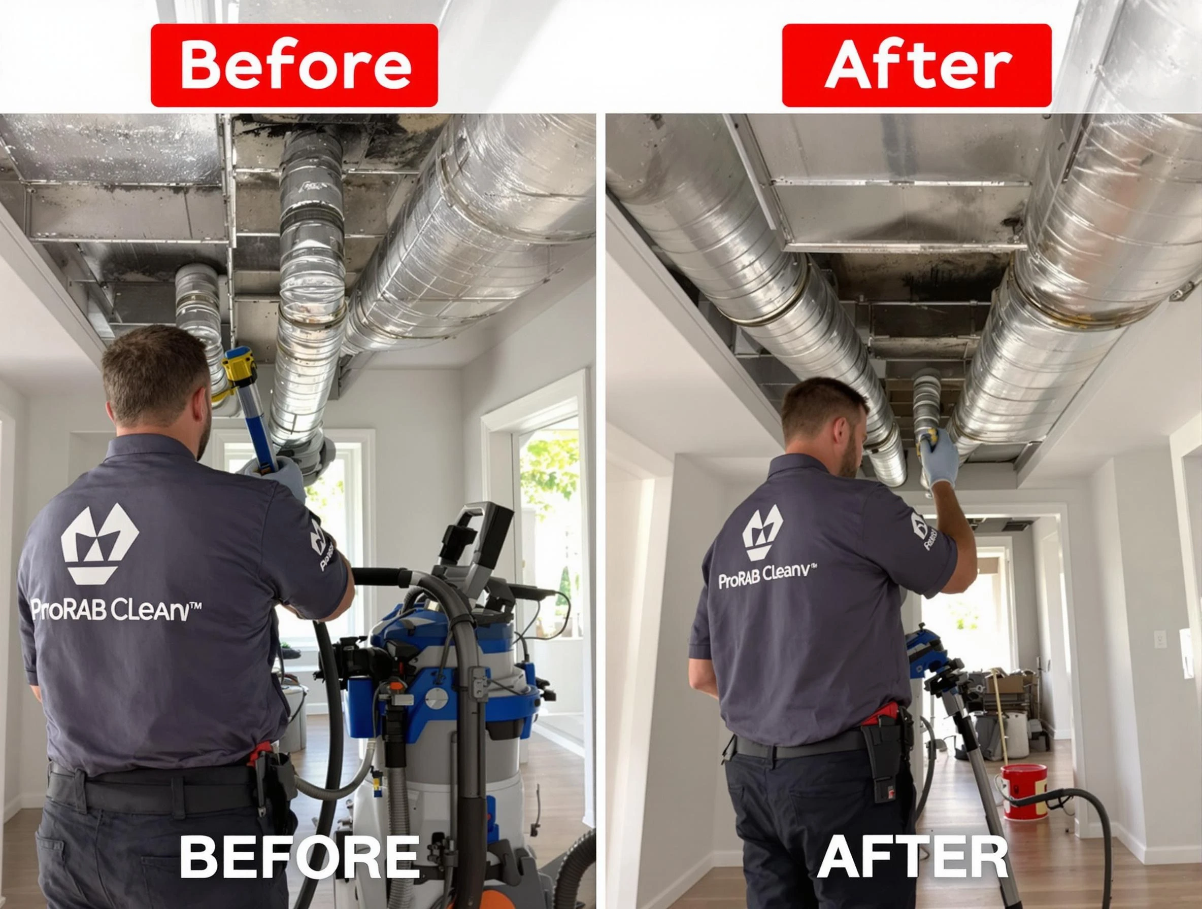 Lake Forest Air Duct Cleaning expert performing thorough residential duct cleaning in a Lake Forest home